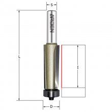 Фреза обгонная нижний подшипник S-12 D-9.53 L-25.4